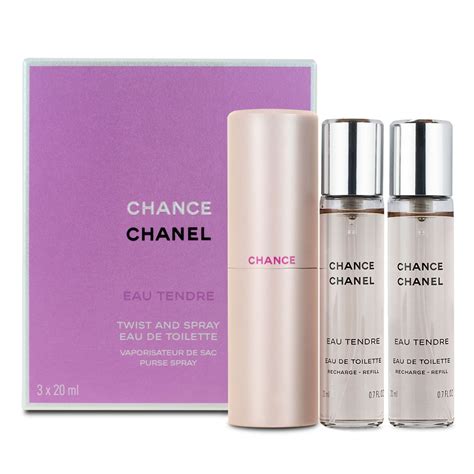 chanel chance eau tendre travel size|chanel chance travel perfume refill.